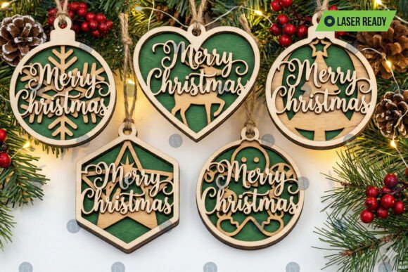 Download Layer Laser Cut Christmas Ornament Bundl - Ornament Collection